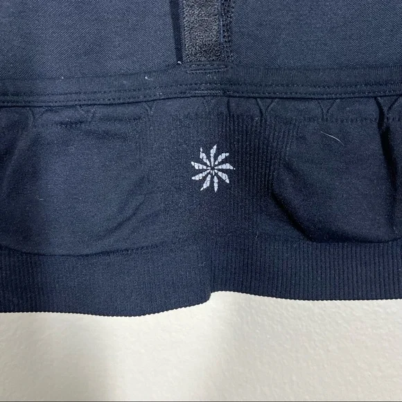 Athleta Black Womens Fitted Seamless Racer Back Sports Bra Size Medium - Picture 4 of 8